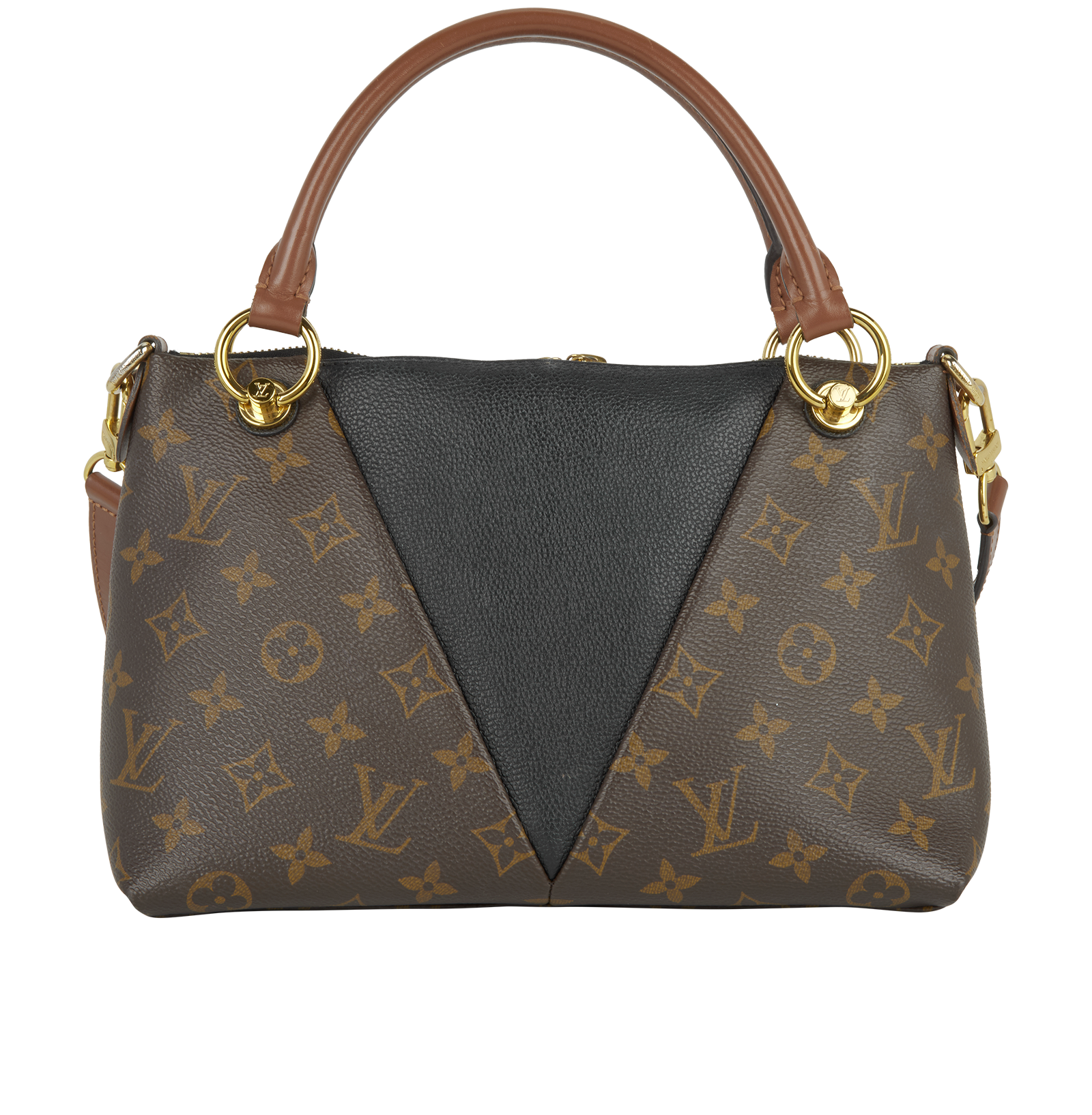 V Tote BB, &pound;1,100, Handbags, Brown, Canvas/Leather, Back view